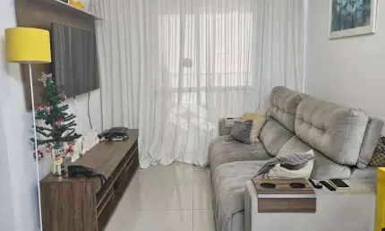 APARTAMENTO SEMIMOBILIADO COM 2 QUARTOS SUÍTE E SACADA COM CHURRASQUEIRA EM BARREIROS SÃO JOSÉ/SC