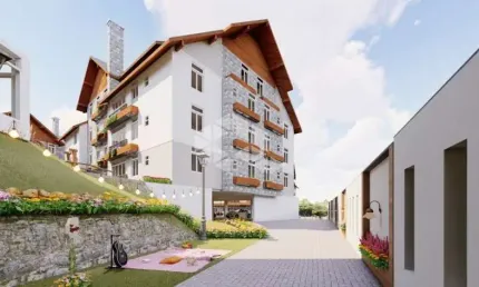 Apartamento com 01 dormitório, uma vaga de garagem, 28,98m² privativos, no Centro de Gramado