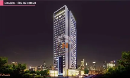 Apartamento com 1 quarto à venda na Avenida Santo Amaro, 3810, Brooklin Paulista, São Paulo