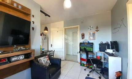 Apartamento 1 dormitório, infraestrutura completa, churrasqueira, semimobiliado, no bairro Humaitá, em Porto Alegre.