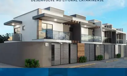 Casa geminada 1 suíte, 2 quartos/dormitórios em barra velha, sc