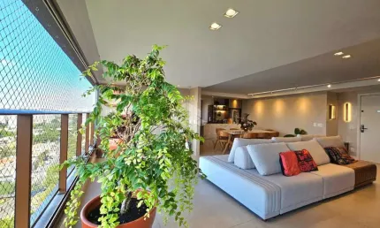 Apartamento a venda no brooklin com 146m², mobilhado 3 suites, varanda gourmet, 2 vagas de garagem e depósito