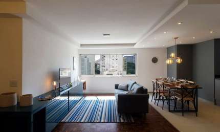 Apartamento mobiliado 137m2 com 3 dormitórios  2 banheiros 1 vaga