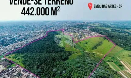 Área com 442 mil m² para incorporação ou loteamento em Embu das Artes