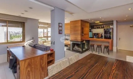 Apartamento Mobiliado no Bairro Santana, com churrasqueira, lareira e suíte
