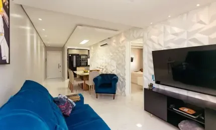 Apartamento com dois dormitórios, 72,93² privativos, com uma vaga de garagem coberta. Em Porto Alegre RS