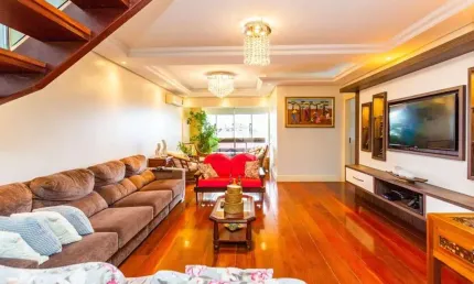 Cobertura 4 dormitórios, suíte, 2 vagas, 256m², Vila Ipiranga, Porto Alegre.