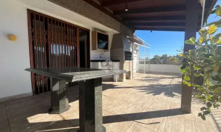 Cobertura 1 dormitório com lareira, churrasqueira e vista livre