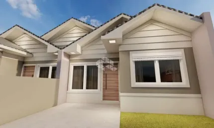 Casa geminada 2 dormitórios (um suíte) no bairro linha santa cruz