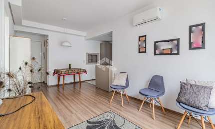Apartamento SEMIMOBILIADO 1 dormitório/Quarto. Churrasqueira. Vaga Escriturada