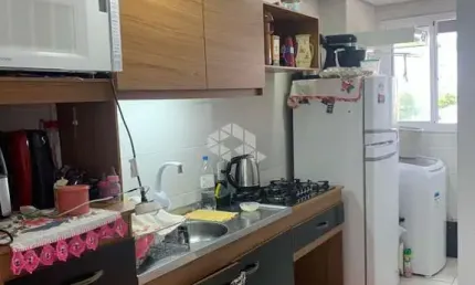 Apartamento com 51m com 2 dormitórios uma vaga de garagem,  co churrasqueira no bairro Santa Fé.