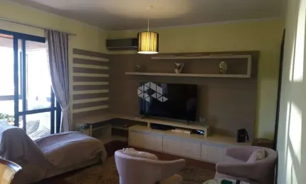 apartamento semi mobiliado alto padrao 03 dormitórios sendo 01 suíte com sacada e banheirra
