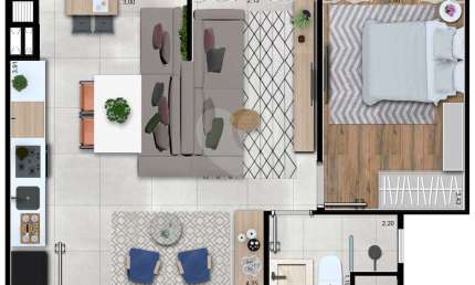 Apartamento com 1 quarto à venda na Rua do Símbolo, 121, Morumbi, São Paulo