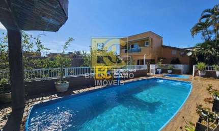 Sobrado com piscina em 3 lotes  - Ribamar - Peruíbe/SP