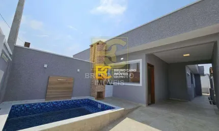 Casa geminada nova com piscina – aprox. 1.500m da praia