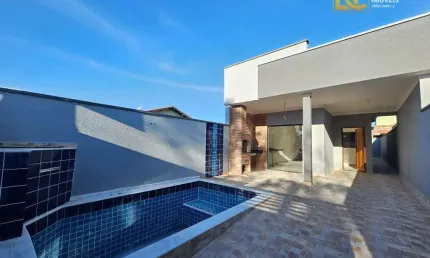 Casa nova e moderna com piscina   - Cidade Nova Peruibe - Peruíbe/SP