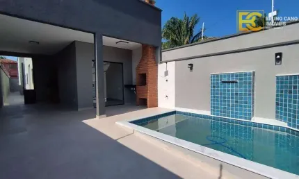 Casa térrea nova e moderna - Nova Peruibe - Peruíbe/SP