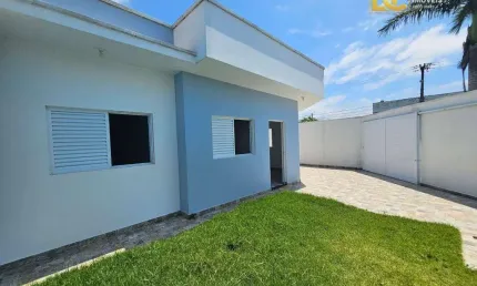 Casa térrea nova e moderna - convento velho - peruíbe/sp