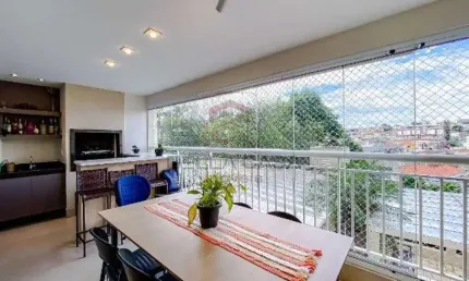 Apartamento com varanda gourmet à venda - porteira fechada - próximo ao shopping anália franco!