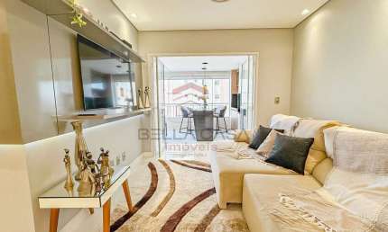 Apartamento a venda com 3 dormitórios - 1 suíte - 2 vagas - varanda gourmet  todo mobiliado
