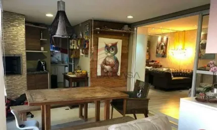 Apartamento a venda com 3 dormitórios, 2 vagas e varanda gourmet
