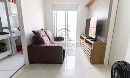 Apartamento próximo ao metro - 1 quarto, terraço, andar alto, 1 vaga de garagem