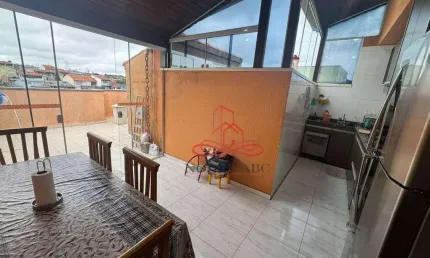 Cobertura com 2 dormitórios, 90 m² - venda por R$ 390.000 ou aluguel por R$ 2.400/mês - Vila Linda - Santo André/SP