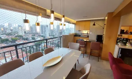 Excelente apartamento com 113m² de área útil, andar alto e varanda gormet em condomínio clube