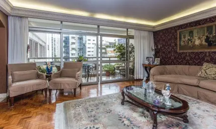 Jardim américa 390 m² de área útil  com varanda 4 dormitórios 3 vagas,