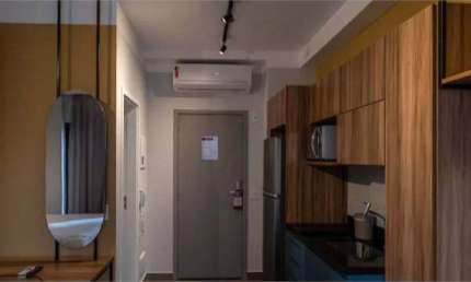 Apartamento à venda de 32 m² MOBILIADO  em Pinheiros ,1 suíte e 1 vaga.