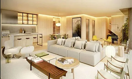 Residencial com serviços de camareiras e manobristas.
