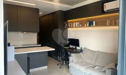 Apartamento de 44 m² (studio) na vila olímpia com 1 dormitório (suíte), 1 vaga na garagem e varanda