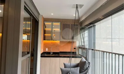 Apartamento mobiliado com 44 m2, 1 dormitório e 1 vaga a venda nos jardins