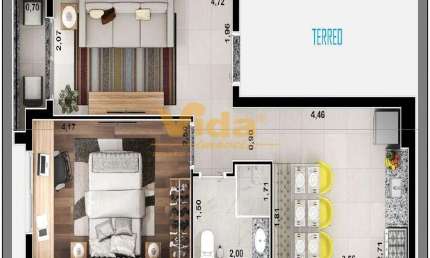 Apartamento com 1 quarto à venda no Rio Pequeno, São Paulo 