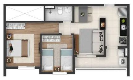 Apartamento com 2 quartos à venda no Aldeia, Barueri 