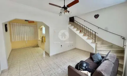 Sobrado com 2 dormitórios à venda, 72 m² por R$ 540.000,00 - Macuco - Santos/SP
