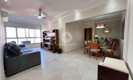Apartamento com 3 dormitórios sendo 1 suíte à venda, 177 m²- Campo Grande - Santos/SP
