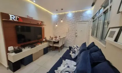 Apartamento com 2 dormitórios à venda, 64 m² por r$ 455.000,00 - embaré - santos/sp