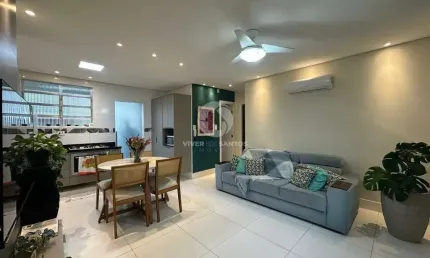 Apartamento à venda, 2 quartos, 1 vaga, macuco - santos/sp