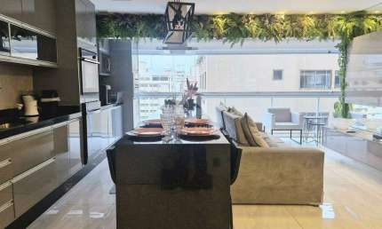 Apartamento Moderno e Porteira Fechada 2 quartos sendo 1 suíte - Lazer e Varanda Gourmet no Gonzaga em Santos