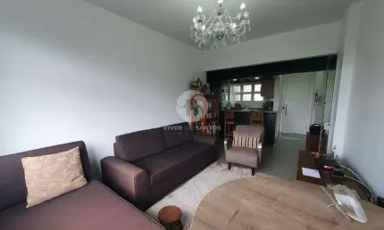 Apartamento reformado com bela vista na ilha porchat - são vicente/sp
