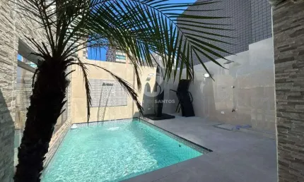 Cobertura à venda, 2 quartos, 1 suíte, 2 vagas, boqueirão - santos/sp