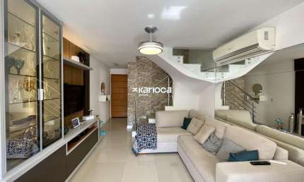 cobertura com 4 quartos  a venda 157m² no condominio  freendon da  freguesia