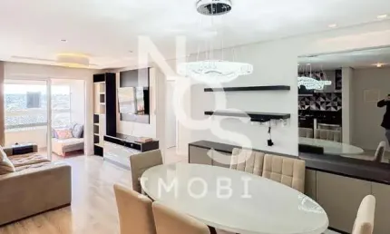 Apartamento semimobiliado em andar alto, proximo ao shopping -caxias do sul