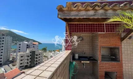 Excelente oportunidade de Cobertura Duplex à venda, 50 metros da praia Martim de Sá, 02 vagas na ga