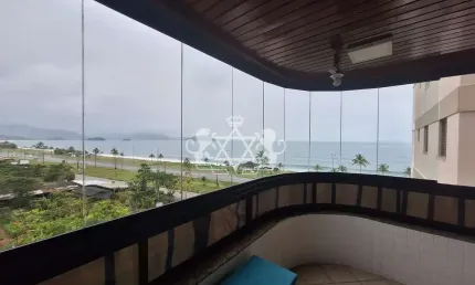 Belíssimo Apartamento Vista mar 100 metros da praia, 03 dormitórios sendo 01 com suíte e sacada, à