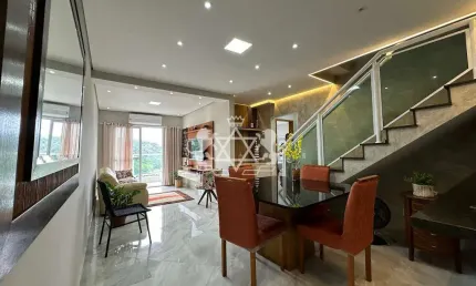 Cobertura duplex 166 m2 à venda, cidade jardim, caraguatatuba, sp