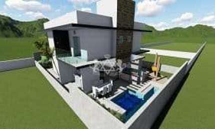 Casa na planta à venda, projeto arquitetônico moderno, bairro do Indaiá, Litoral Norte de Caraguata