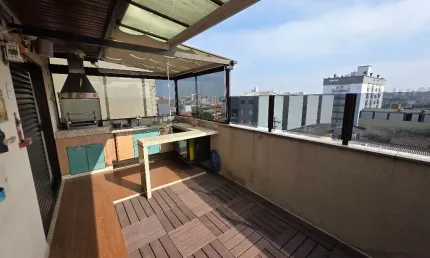 Cobertura Duplex Mobiliada (140m²) com Terraço Gourmet no Bairro Santa Maria – São Caetano do Sul
