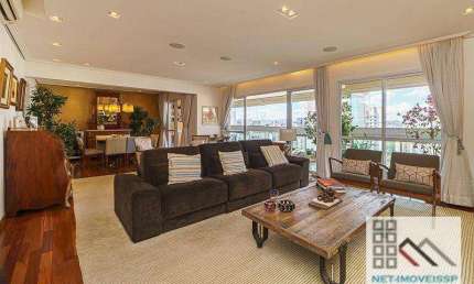 Apartamento 4 dormitórios (240m²), 4 Suítes, Terraço gourmet, 4 Vagas. Ao lado da Berrini